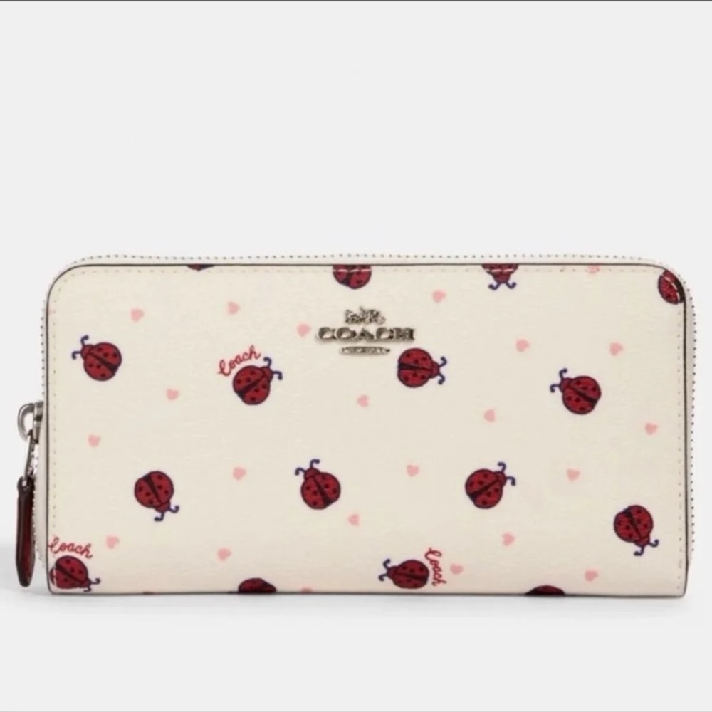 NWT Coach Ladybug Accordion Zip Wallet SOLD OUT!!